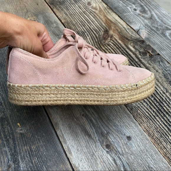Tretorn Eve2 Pink Suede Espadrille Sneakers - Picture 5 of 10